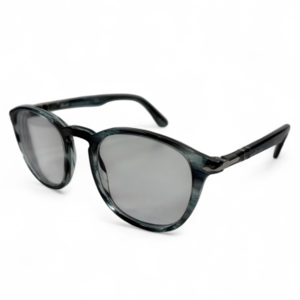 Persol PO3143-V 1051 Striped Grey 49•21•145 PERSOL GLASSES PERSOL EYEGLASSES